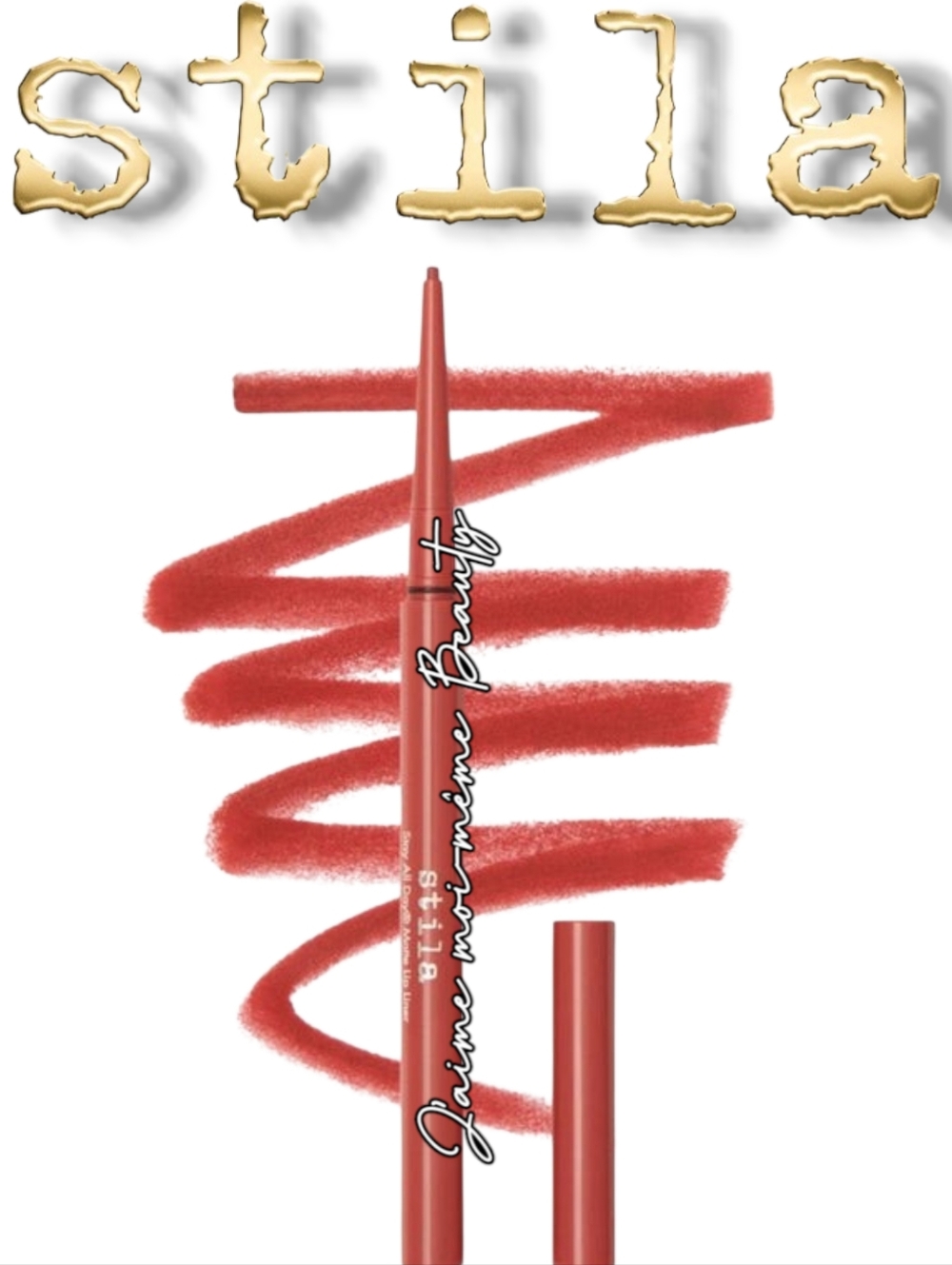 Stila Everlasting Lip Liner Pencil in Eternal- Warm Coral Red